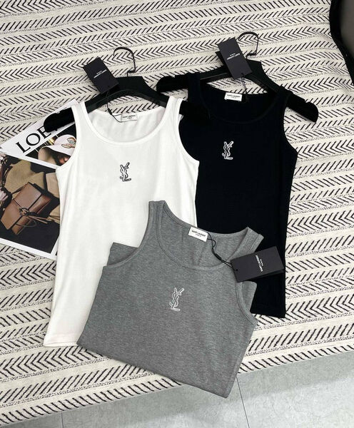 Майка Saint Laurent женский белый 186869-2