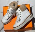 Ботинки Hermès женский кожа swift белый 128973