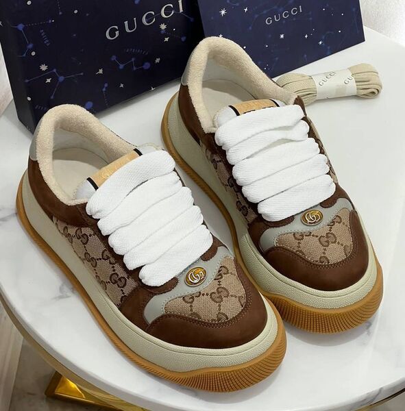 Кеды Gucci женский кожа 127253