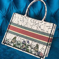 Сумка Christian Dior Book 36 женский текстиль бордовый 74173-5