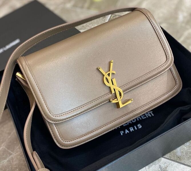 Сумка Saint Laurent Solferino женский кожа бежевый 97036