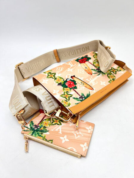 Бумажник Louis Vuitton женский кожа бежевый 161578-4
