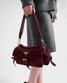 Сумка Prada женский замша бордовый 200214-3