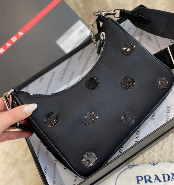 Сумка Prada женский кожа черный 77195-2