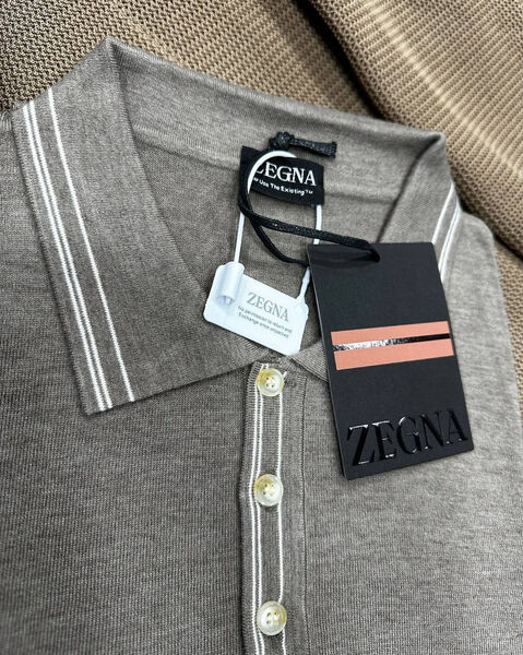 Мужское поло Zegna мужской бежевый 160442-5