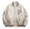 Мужской бомбер Prada мужской кожа графитовый 173186-1