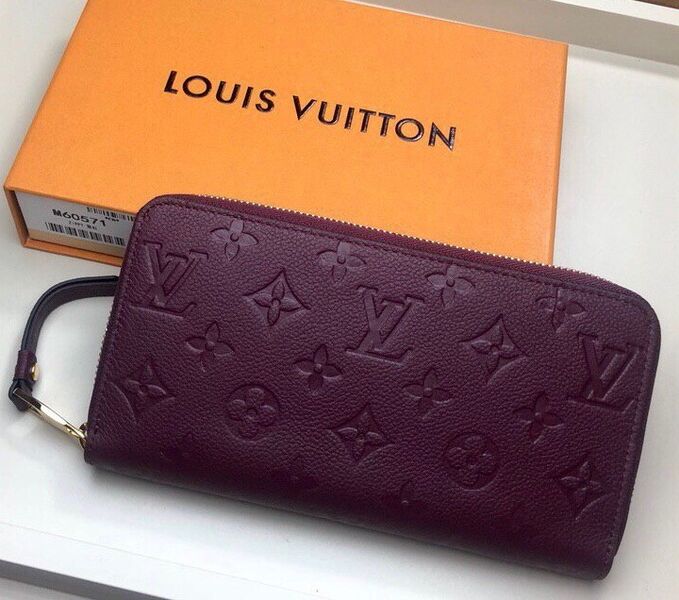 Кошелёк Louis Vuitton Zippy женский кожа бордовый 32062