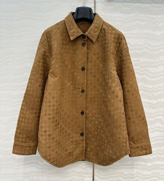 Рубашка Bottega Veneta женский кожа 196459