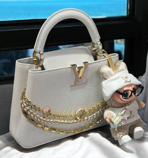 Сумка Louis Vuitton женский кожа белый 194363