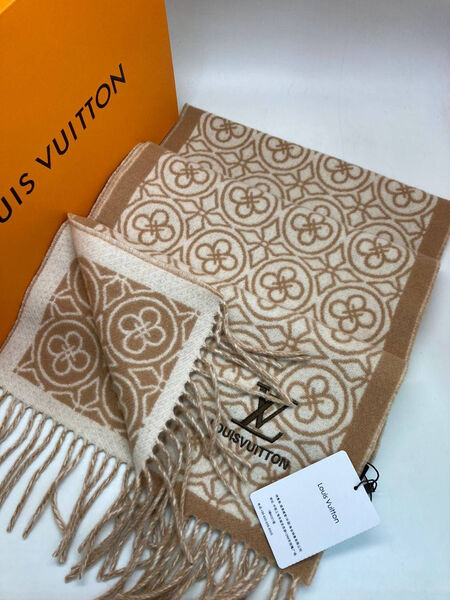 Шарф Louis Vuitton женский кашемир бежевый 164289