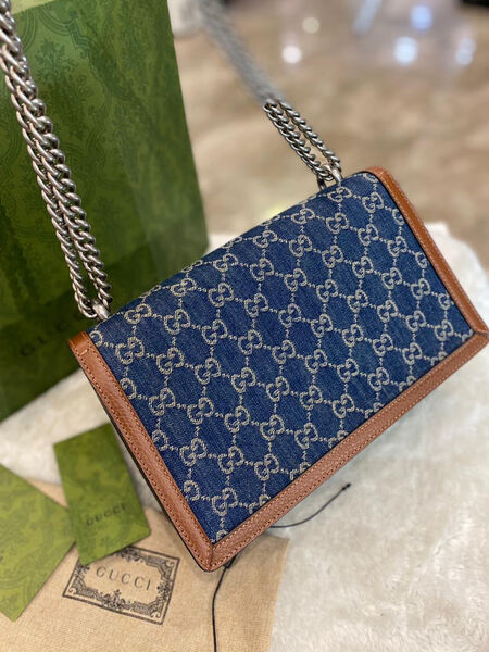 Сумка Gucci Dionysus женский кожа синий 97059-2
