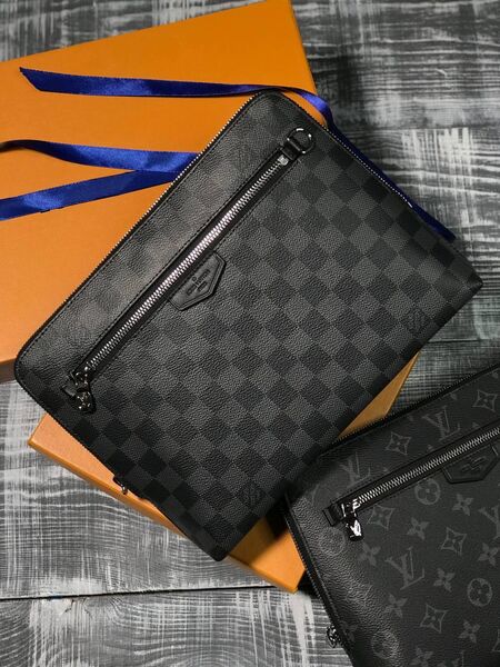 Клатч мужской Louis Vuitton мужской канва графитовый 26214-3