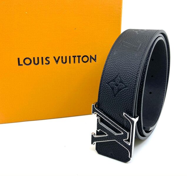 Ремень мужской Louis Vuitton мужской кожа черный 63778-2