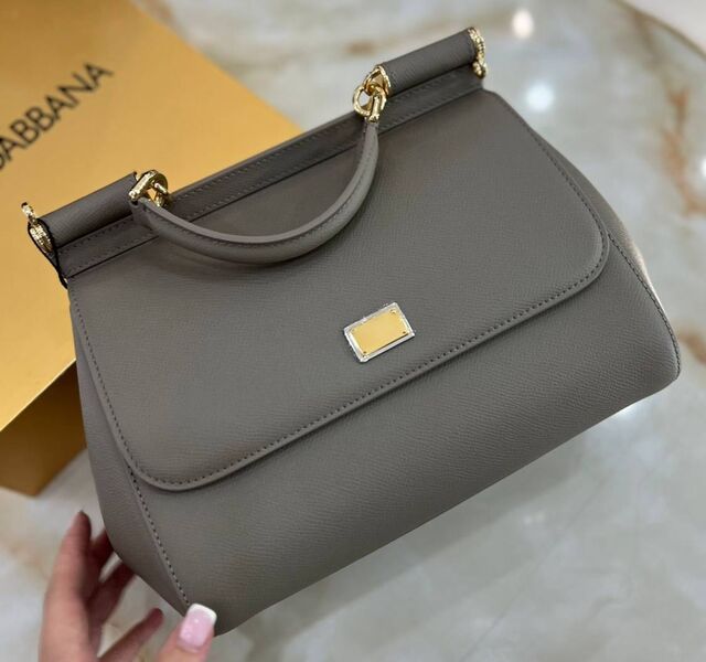 Сумка Dolce & Gabbana женский кожа серый 161466