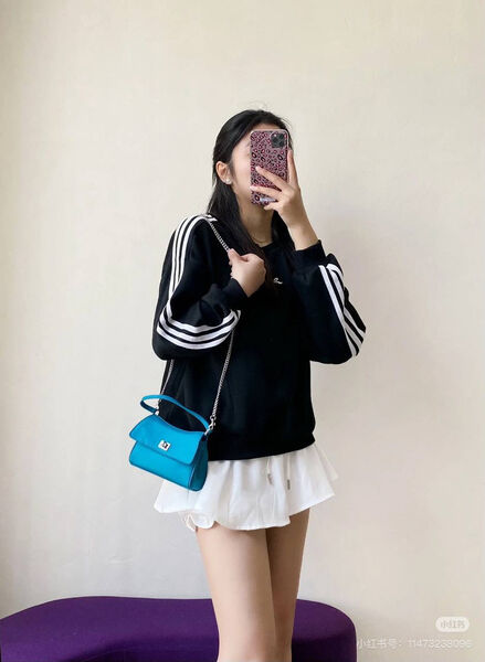 Сумка Balenciaga Nano женский кожа бирюзовый 182443-3