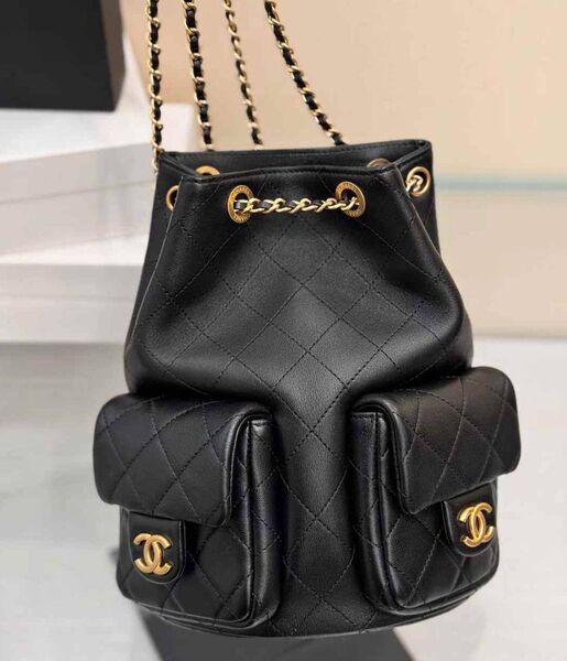 Рюкзак Chanel женский кожа черный 172273