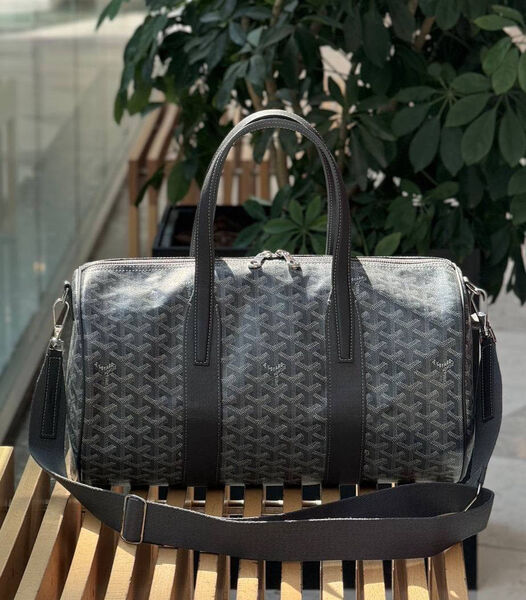 Дорожная сумка Goyard мужской кожа графитовый 196042-3