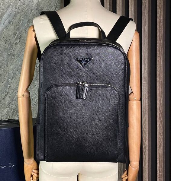 Мужской рюкзак Prada мужской кожа черный 145930