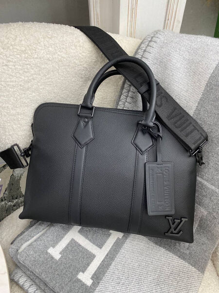 Мужской портфель Louis Vuitton мужской кожа черный 97625-2