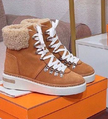 Ботинки Hermès женский замша 128985-2