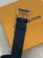 Мужской ремень Louis Vuitton мужской кожа черный 176140-4