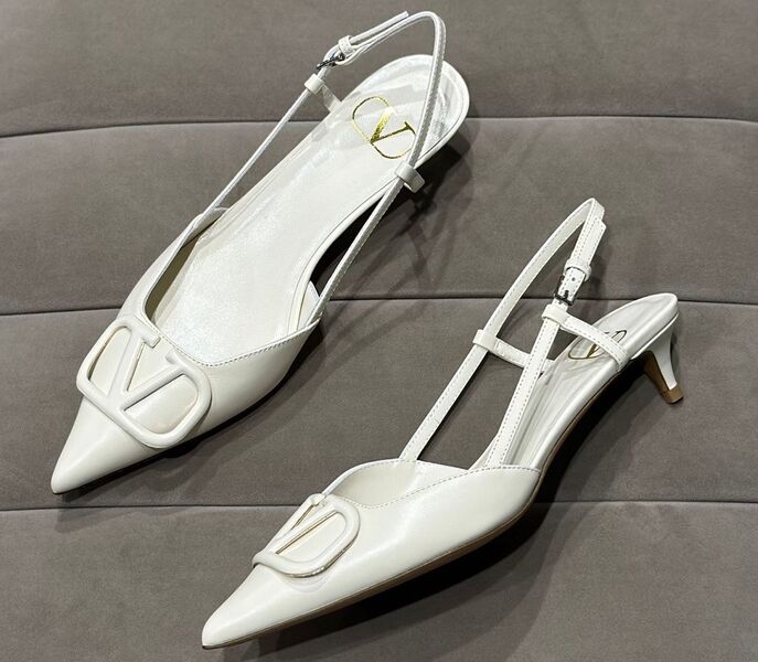 Туфли Valentino женский кожа белый 121273