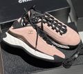 Кроссовки Chanel женский замша розовый 147672