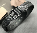 Мужской ремень Bottega Veneta мужской кожа черный 52251-1