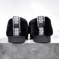 Угги Ugg Hailey Fluff Slippers женский натуральный мех черный 163230-3