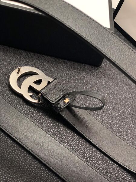 Мужской ремень Gucci мужской кожа черный 52341-2