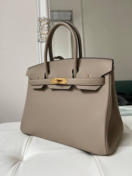 Сумка Hermès Birkin 30 женский кожа бежевый 146991-2