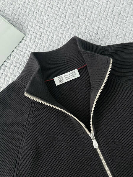 Мужской кардиган Brunello Cucinelli мужской вязаная ткань графитовый 196309-3