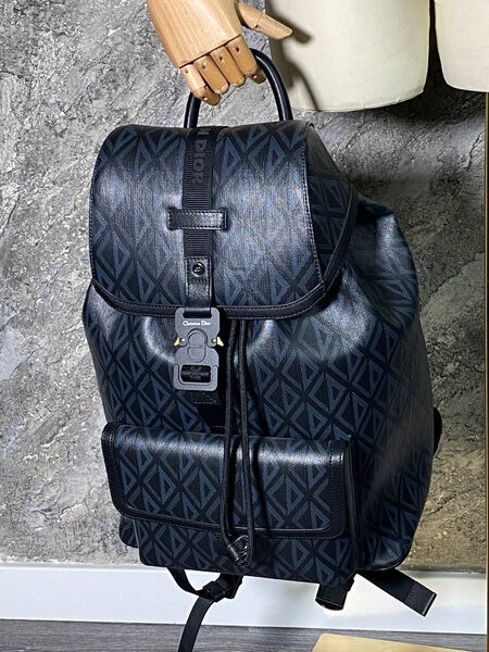 Мужской рюкзак Christian Dior мужской канва графитовый 115823-11