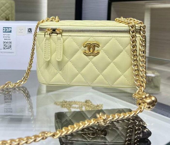 Сумка Chanel женский кожа горчичный 118816
