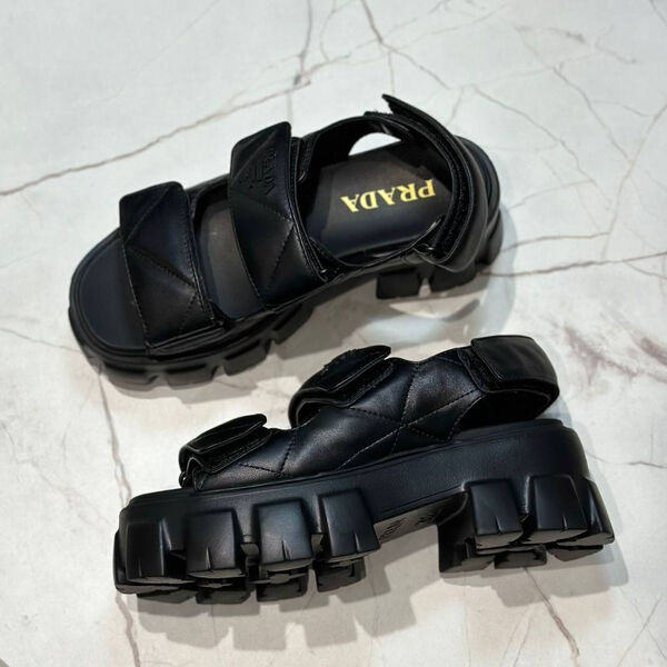Сандалии Prada женский кожа черный 149195-3