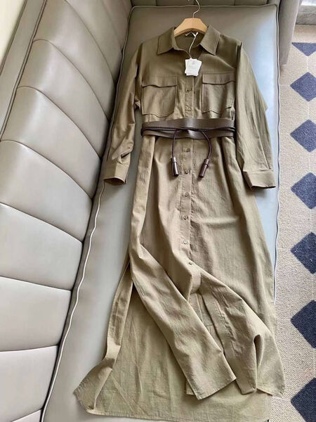 Платье Brunello Cucinelli женский болотный 144600-2