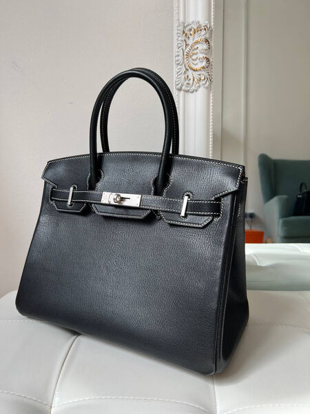 Сумка Hermès Birkin 30 женский кожа черный 153073-2