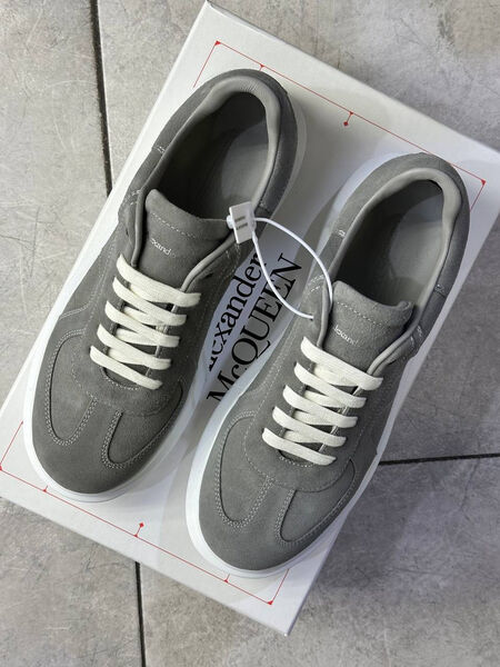 Кроссовки Alexander McQueen мужской замша графитовый 180217-2