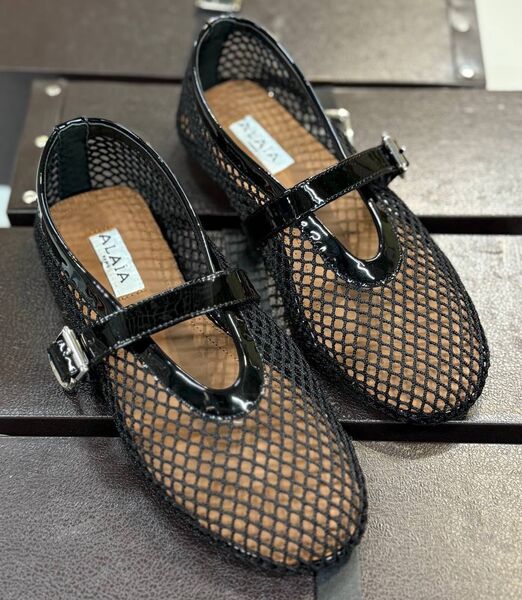 Балетки Alaïa женский кожа черный 185964