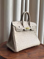 Сумка Hermès Birkin 25 женский кожа бежевый 194261-4