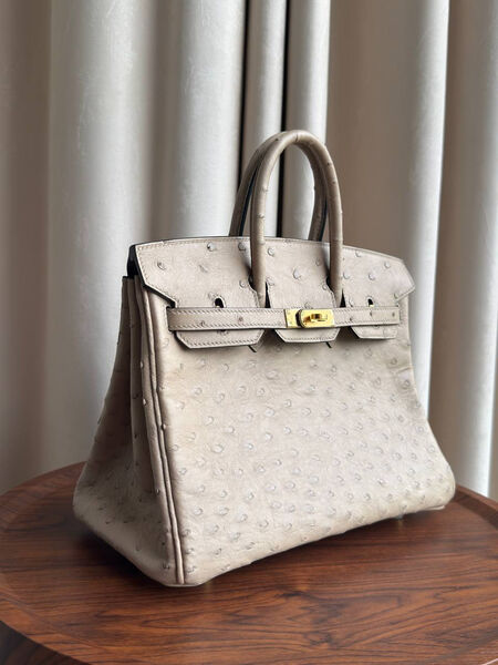 Сумка Hermès Birkin 25 женский кожа бежевый 194261-4