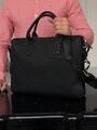 Мужской портфель Hermès мужской кожа черный 52080-4