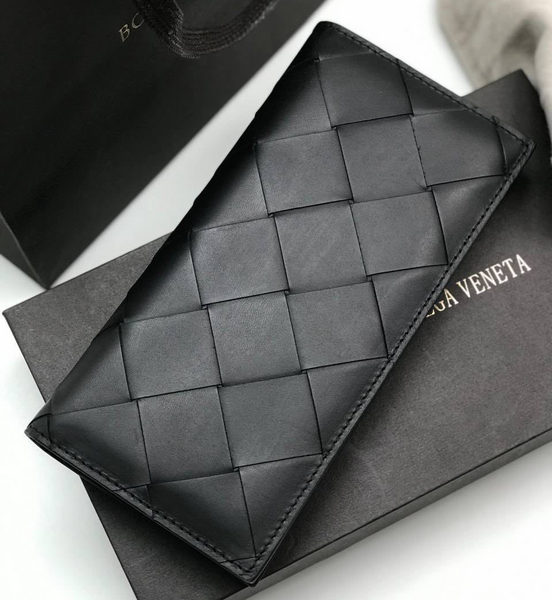 Мужской портмоне Bottega Veneta мужской кожа черный 96461