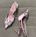 Туфли Valentino женский сатин розовый 121309-1