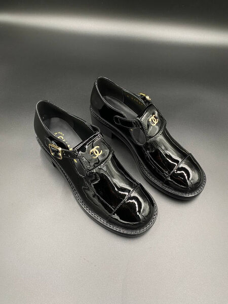 Лоферы Chanel женский кожа черный 129257-3