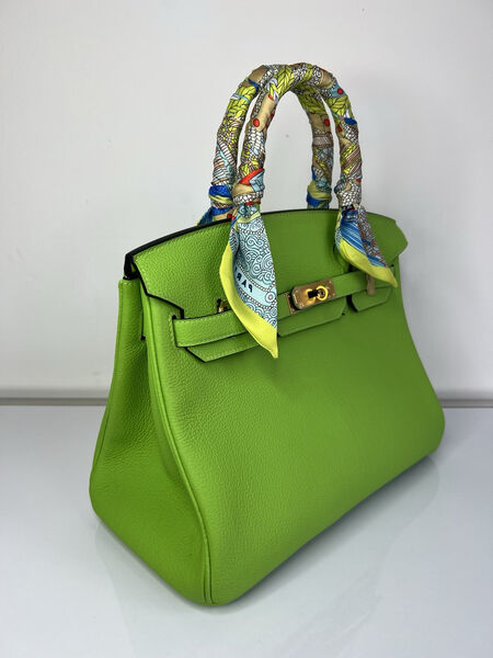Сумка Hermès Birkin 30 женский кожа болотный 140081-2