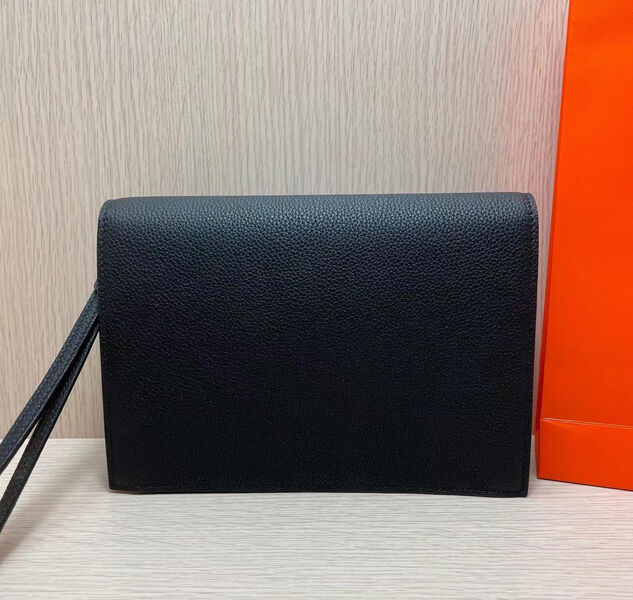 Мужской клатч Hermès мужской кожа черный 107720-2