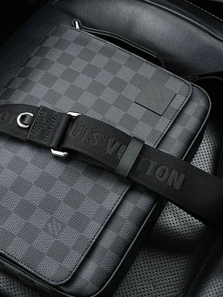 Мужская сумка мессенджер Louis Vuitton мужской кожа черный 108568-2