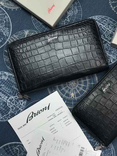 Кошелек-клатч Brioni мужской кожа черный 32190-2