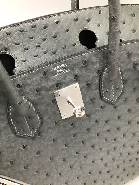 Сумка Hermès Birkin 30 женский кожа графитовый 75296-6